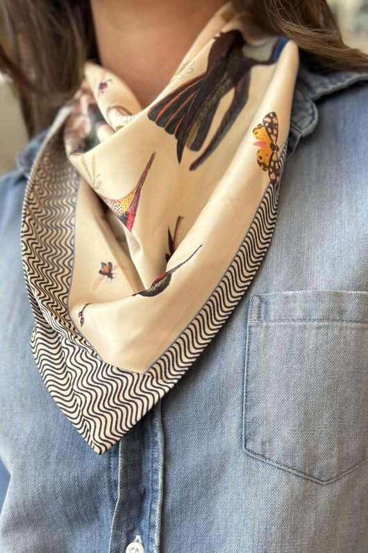 Birdie Triangle Silk Neckerchief - 